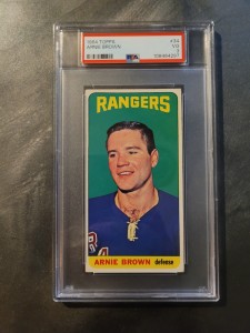 1964-65 Topps Arnie Brown Tall Boy PSA 3 - N.Y. Rangers Defense for sale on Ebay