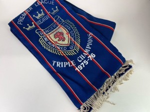 Vintage Rangers FC Scarf 1975-76 Triple Champions Premier League Ready Football for sale on Ebay