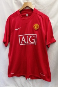 Nike Manchester United Home Shirt AIG 2007/2008 Rooney  Size L Short Sleeve for sale on Ebay