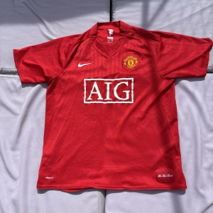 Manchester United Home football shirt 2007 - 2009 Size Large men’s Nike  for sale on Ebay