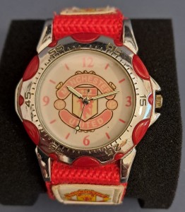 Vintage 80's Manchester United Supporters Watch. Working New Battery for sale on Ebay