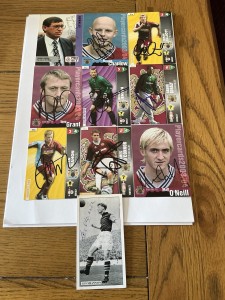 10 BURNLEY Signed Cards. for sale on Ebay