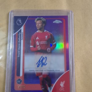 Topps Chrome Premier League 2026 Trent Koné-Doherty Liverpool FC Auto RC 31/75 for sale on Ebay