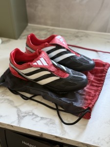 adidas Predator Precision Football Boots Black/Red/White FG Studs Size 12 Bag for sale on Ebay
