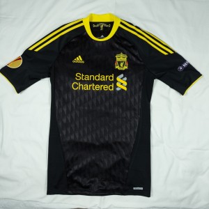 Liverpool Match Worn / Issued Europa League Shirt for sale on Ebay