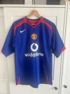 Vtg Manchester United 2005/06 Nike Blue Away Shirt Mens UK Medium - Rooney  for sale on Ebay