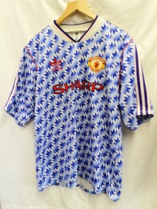 Vintage Manchester United Away Football Shirt Sharp 1990/92  Adidas Size 42- 44