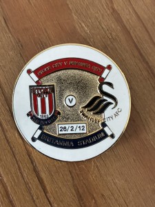 Large Matchday Enamel Pin Badge Stoke City V Swansea City for sale on Ebay