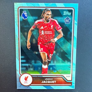 Topps Premier League Rookie Parallel #161 Jérémy Jacquet Liverpool FC 2026/27 for sale on Ebay