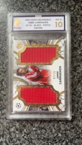 2025 Topps Reverence Jamie Carragher Dual Patch Black 07/10 MGC 10 Liverpool for sale on Ebay