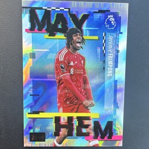 Topps Premier League Mayhem Insert MA11 Jeremie Frimpong Liverpool 2026/27 for sale on Ebay