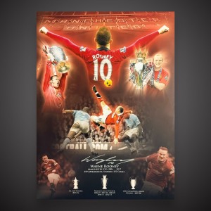 Wayne Rooney Hand Signed Manchester United 16x12 Stats Montage Photo  for sale on Ebay