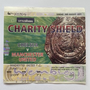 1997 Chelsea - Manchester United Supporters Section Charity Shield Ticket. for sale on Ebay