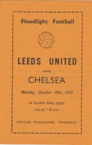 SCARCE TWIN-SHEET FOOTBALL PROGRAMME LEEDS UNITED V CHELSEA 1955 for sale on Ebay