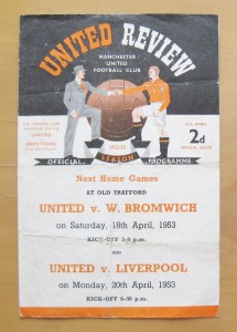 MANCHESTER UNITED v BRENTFORD Youth Cup Semi-Final 1952/1953 Fair/Good Condition for sale on Ebay