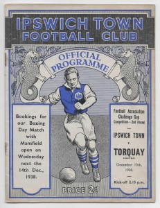 1938/39 FA Cup 2nd Round - IPSWICH TOWN v. TORQUAY UNITED for sale on Ebay