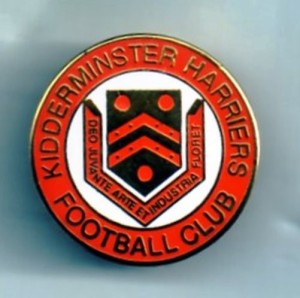 KIDDERMINSTER HARRIERS FC BADGE for sale on Ebay