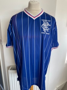 Retro Rangers 1983/84 League Cup Final Shirt XL Mens Score Draw for sale on Ebay
