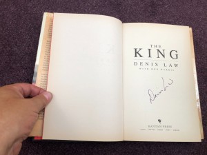 Football book Manchester United The King Dennis Law autograph for sale on Ebay
