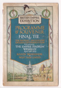 PRE-WW2 FOOTBALL PROGRAMME FA CUP FINAL 1923 WEST HAM UNITED V BOLTON WANDERERS for sale on Ebay