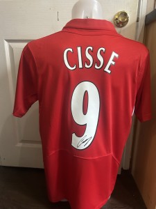 Djibril Cisse signed Liverpool 2005 Istanbul Shirt *private signing* COA for sale on Ebay