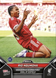 RIO NGUMOHA 2025 Topps Now Liverpool FC Rookie #003 