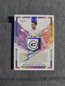 Brennan Johnson 1/1 Auto Patch 2023-24 Impeccable Extravagance Tottenham Everton for sale on Ebay