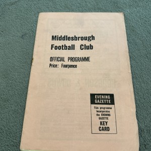 1962/63 MIDDLESBROUGH V CARDIFF CITY may 1963 pink  DIVISION 2 for sale on Ebay
