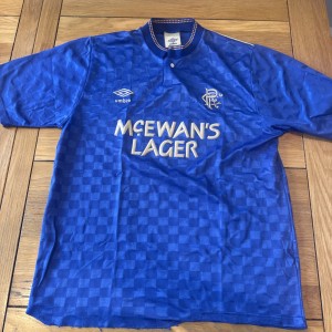 VINTAGE GLASGOW RANGERS 1987-90 HOME UMBRO FOOTBALL SHIRT JERSEY for sale on Ebay