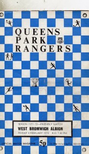 QUEENS PARK RANGERS V WEST BROMWICH ALBION FRIENDLY 4/2/1972 for sale on Ebay