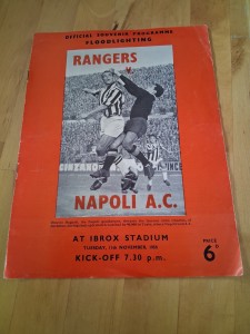 Rangers V Napoli - Friendly 1958 for sale on Ebay