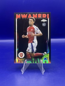 Topps Chrome 2024/25 Ethan Nwaneri /10 Black SSP Arsenal Rookie RC for sale on Ebay