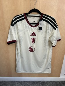 Manchester United away third Football Shirt Size Large for sale on Ebay