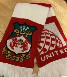 Wrexham FC United airline scarf for sale on Ebay