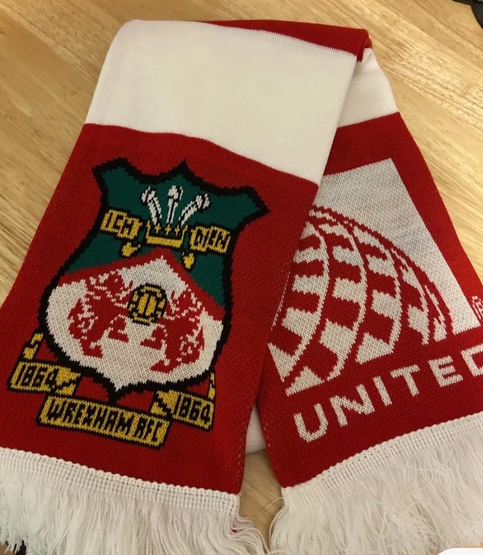 Wrexham FC United airline scarf for sale on Ebay