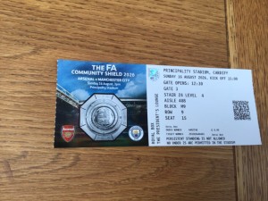 2026 FA Charity Shield Royal Box Match Ticket Arsenal v Manchester City for sale on Ebay