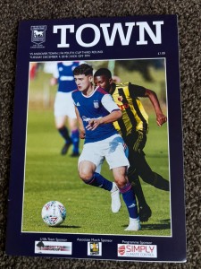 Ipswich Town V Andover Town Football Programme Fa Youth Cup 3rd Round 4/12/2018 for sale on Ebay