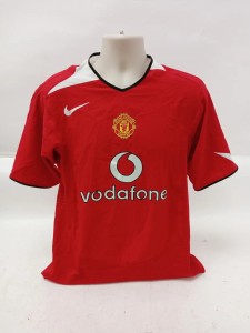 Nike Manchester United Home Shirt 2004 2006 Shrek 0 Red Size L - Wayne Rooney for sale on Ebay