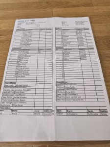 Official Match Team Sheet Manchester United V Wrexham AFC 18/7/2026 for sale on Ebay