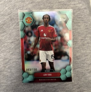 Topps Leny Yoro Manchester United 2024 #5 003/150 Limited Edition for sale on Ebay