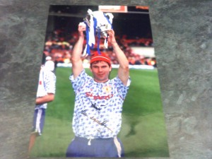Signed Brian McClair Manchester United 12 x 8 Photograph Sharp Blue Shirt for sale on Ebay