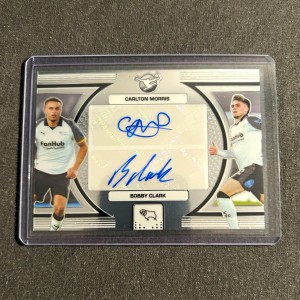 Carlton Morris/Bobby Clark Derby County Dual Autograph EFL Panini Football for sale on Ebay