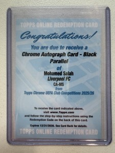 Mo Salah Liverpool Topps UCC Black PARALLEL /10 REDEMPTION Card. Unclaimed. Rare for sale on Ebay