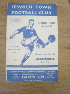 1957/58 IPSWICH TOWN v HUDDERSFIELD TOWN *****DENIS LAW***** for sale on Ebay