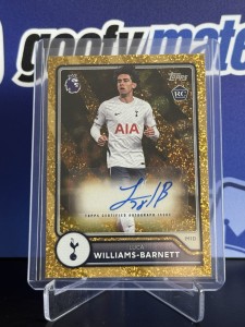 Luca Williams-Barnett Rookie Auto /50 Topps Flagship PL Tottenham Hotspur BA-LW  for sale on Ebay