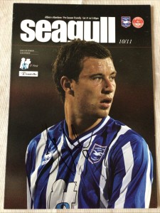 Programme  Brighton v Aberdeen  31st July 2010  4 Page Signed Friendly for sale on Ebay