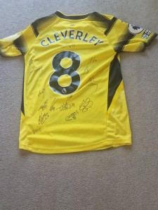 Game Worn Tom Cleverly Watford Shirt. Sighned By Whole Team for sale on Ebay