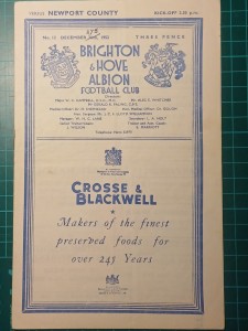 Brighton v Newport County 1952 Vintage Football Programme 27/12/1952 Div 3 South for sale on Ebay