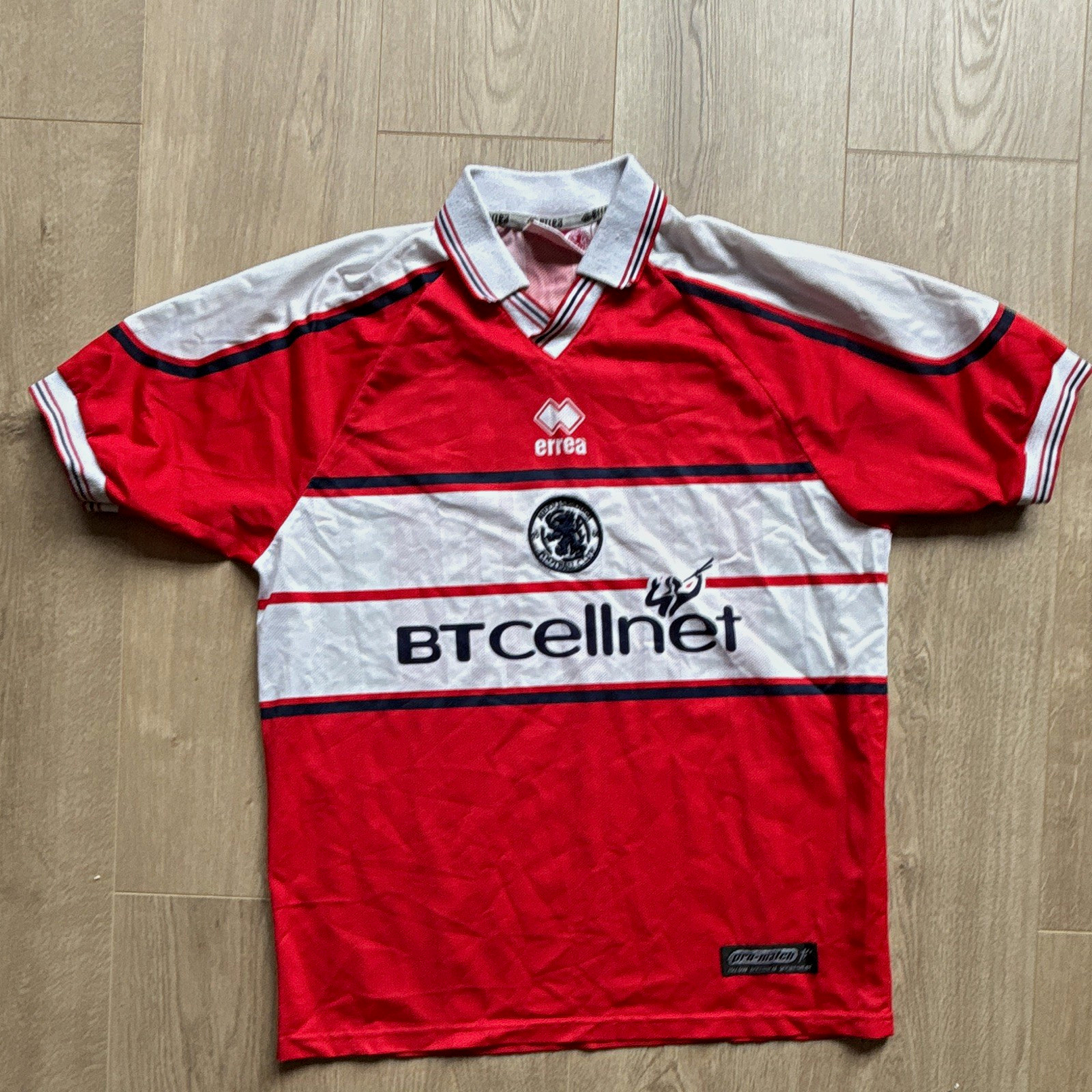 Erreà Middlesbrough Home Shirt Only Adults M BT Cellnet Red/White Short Sleeve for sale on Ebay