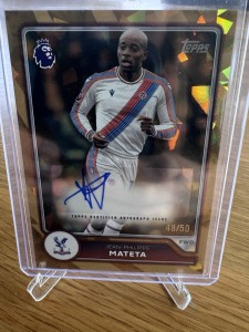 2026 Topps Flagship Premier League Jean-Philippe Mateta Auto /50 Crystal Palace for sale on Ebay